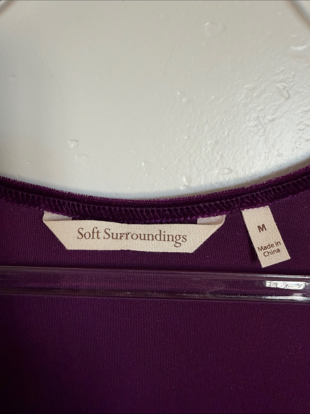 Soft Surroundings Velvet Midi Dress in Plum Whimsigoth Feminine Dress - Pockets! - Picture 3 of 7